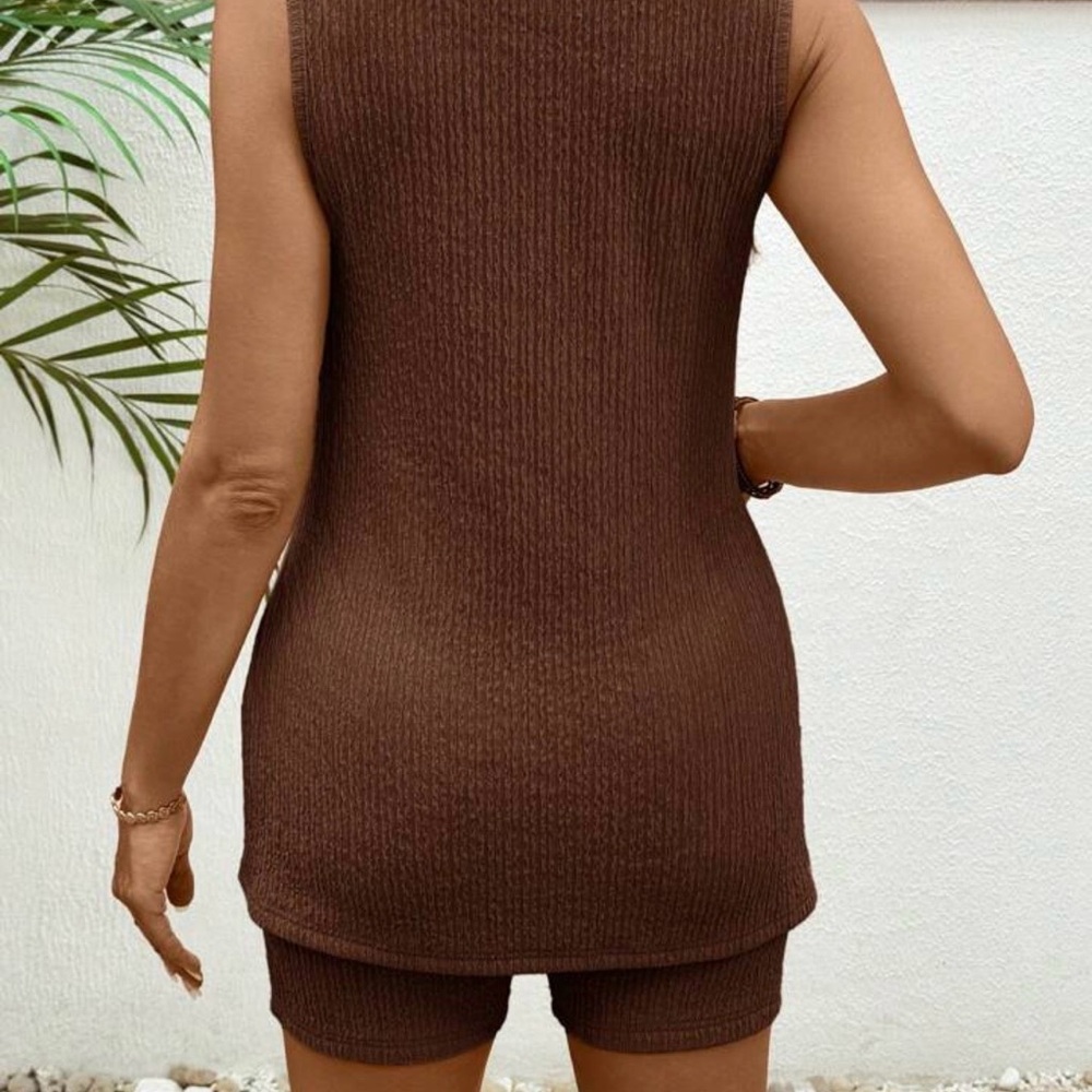 Two-Piece Sleeveless Top and shorts Set pregnancy set of 2 SZ M - Picture 9 of 9